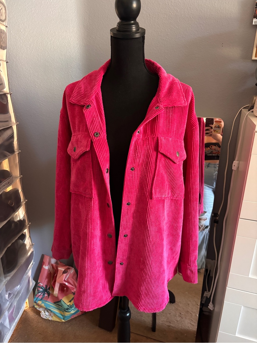 wild fable Hot Pink Corduroy Utility Shacket